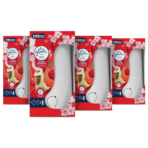 Glade Sense & Spray Floral Cherries Air Freshener Holders and Refill x4 